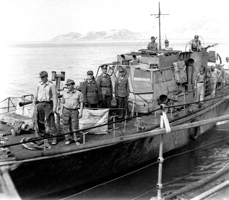 German officers on their ship