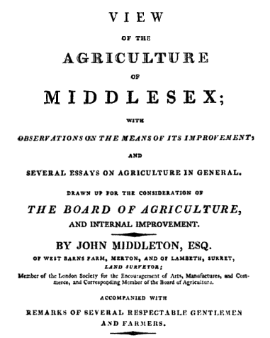 Middleton's report on agriculture in Middlesex