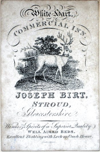 Joseph Birt's visiting card