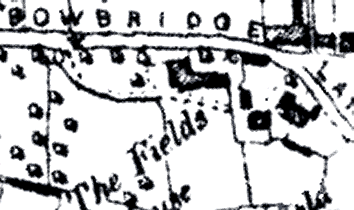 OS map showing The Field