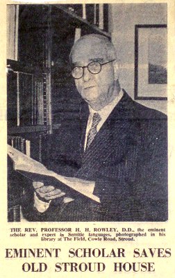 Professor H H Rowley clipping