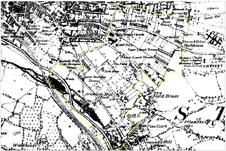 Stroud: Field estate 1887 OS map