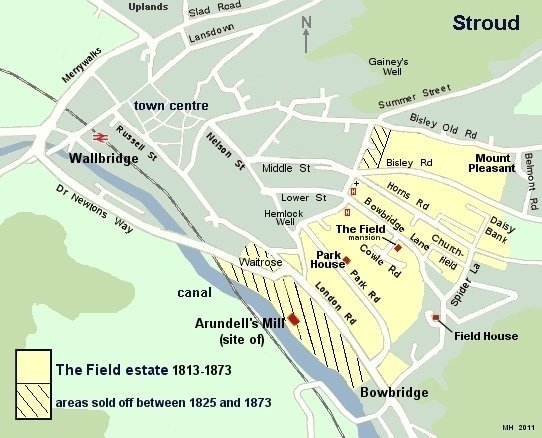 map of The Field estate in 1873