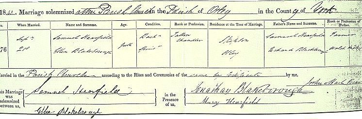 Marriage certificate