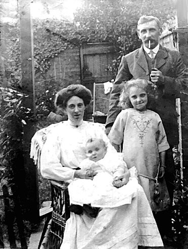 Joe and Dora Alice with Mary and Annie Joe Knight family photo