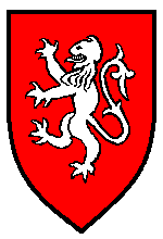 lion on a shield -crest of the Mowbray family, once owners of Heathfield