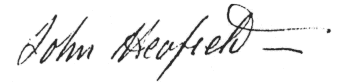 John Hearfield signature