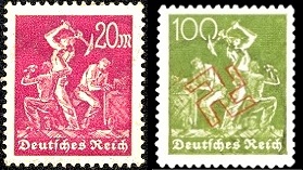 German stamps, 1922