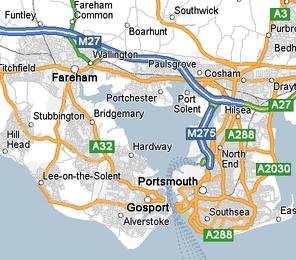 Alverstoke on a modern map Alverstoke map