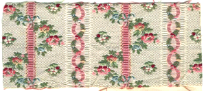 A snippet from Sarah's court dress, courtesy of the portrait owner Richard Bosman Sarah's dress