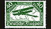 Stamp commemorating the world's first scheduled airline service