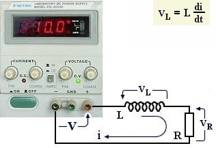 inductor charging from a power supply