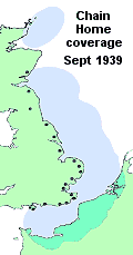 Chain Home coverage of Britain in 1939