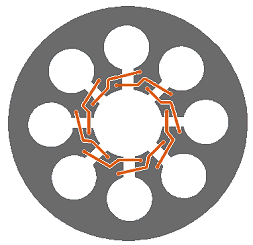 alternate magnetron cavities strapped together