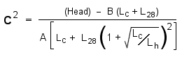 Equation for C