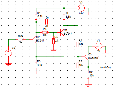 Schmitt trigger circuit with level shifter
