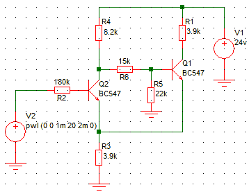 transistor Schmitt trigger circuit