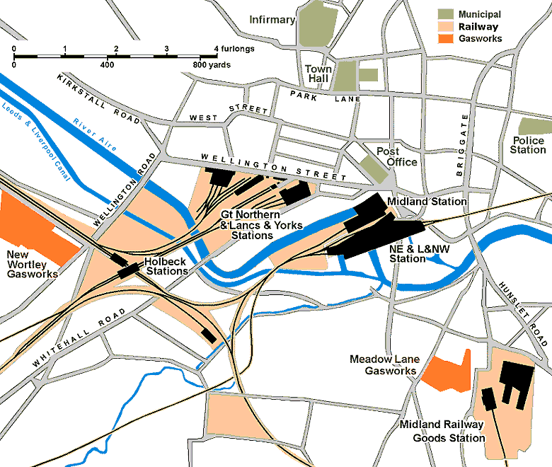 Plan of Leeds in 1895