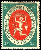 German stamp - Weimar assembly, 1919