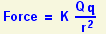 Coulombs law: force between charges