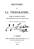 'La telegraphie' title page