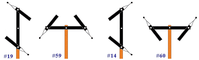 signals sent by a Chappe semaphore telegraph