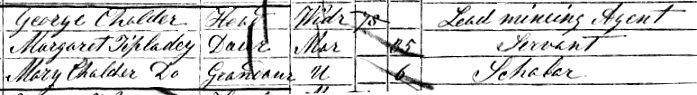1851 census for Margaret Tiplady