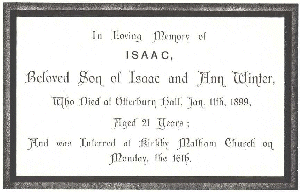 Isaac WINTER Jnr died at Otterburn Hall (c)GeorgeBuxton