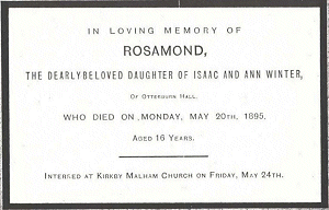 Rosamond WINTER died at Otterburn Hall (c)GeorgeBuxton