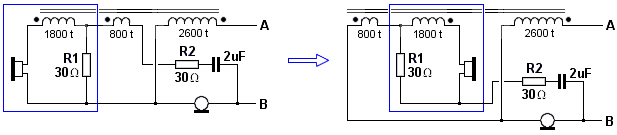 telephone type 330 anti-sidetone induction coil (ASTIC) circuit